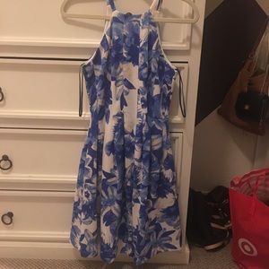 Blue & cream flower Vince Camuto dress || size 0